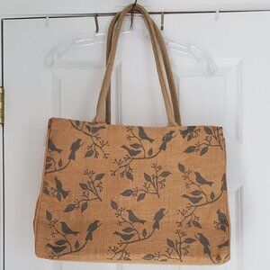 KAF Home Bird Print Market Tote Bag